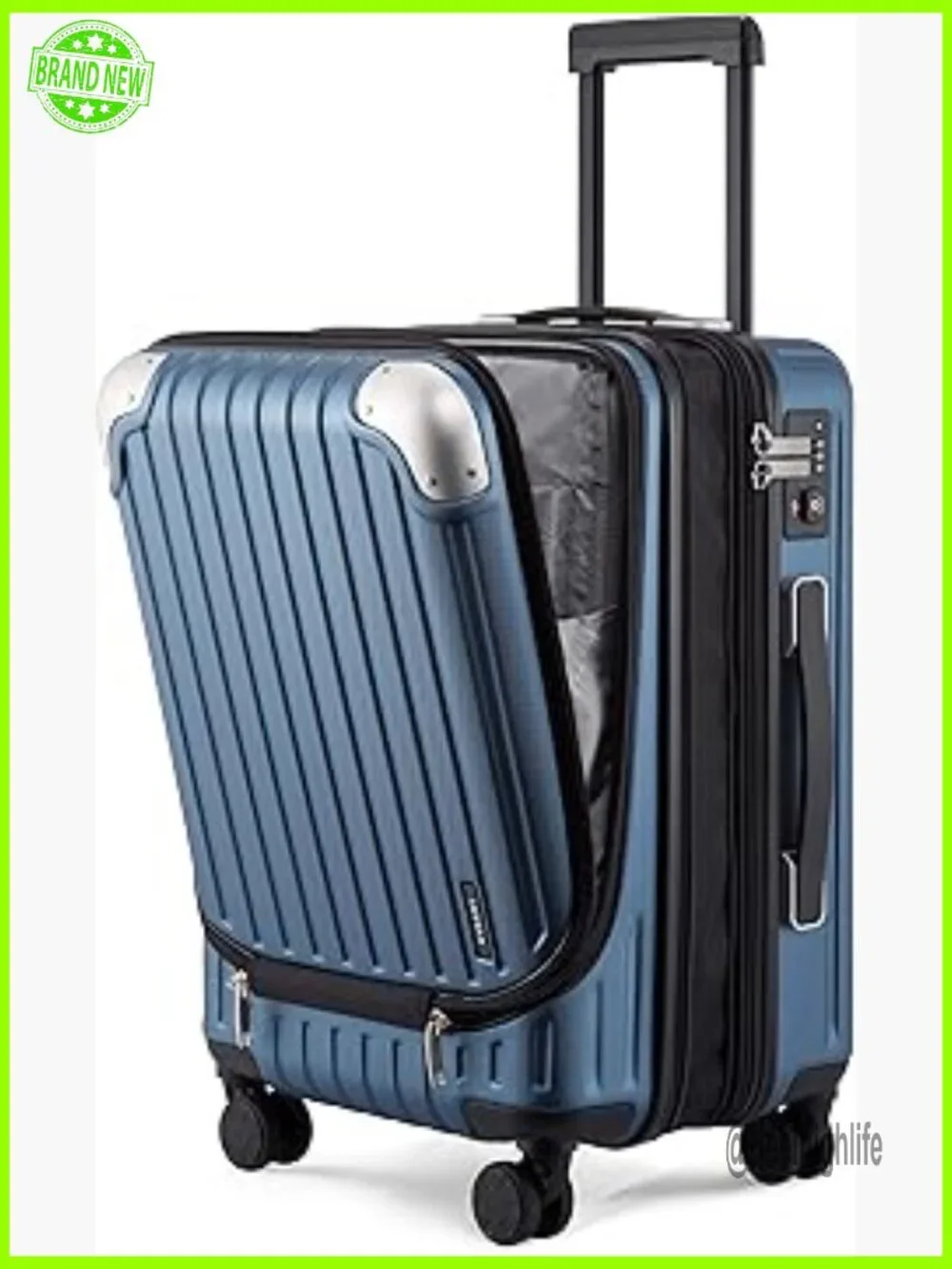 20 Inch Expandable Hard Shell Carry-On Luggage with Spinner Wheels - Picture 1 of 6